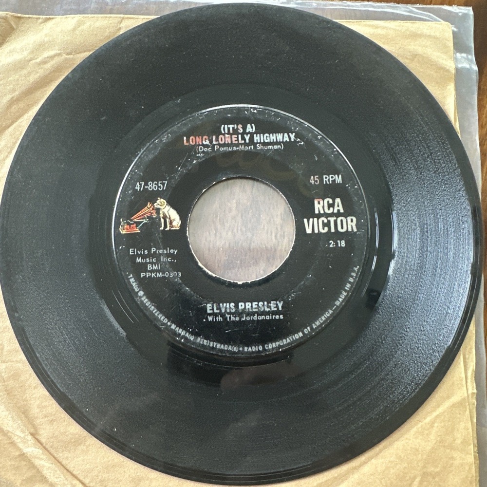 ELVIS PRESLEY RCA Victor 47-8657 45RPM 7" It's a Long Lonely Highway/I'm Yours‎
